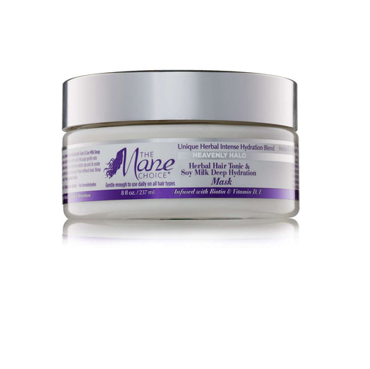 The Mane Choice Heavenly Halo Herbal Hair Tonic Mascarilla de hidratación profunda con leche de soja, 8 onzas