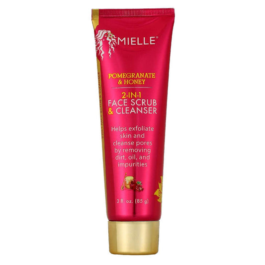 Limpiador exfoliante facial 2 en 1 Mielle Pomegranate Honey 3.0 onzas líquidas