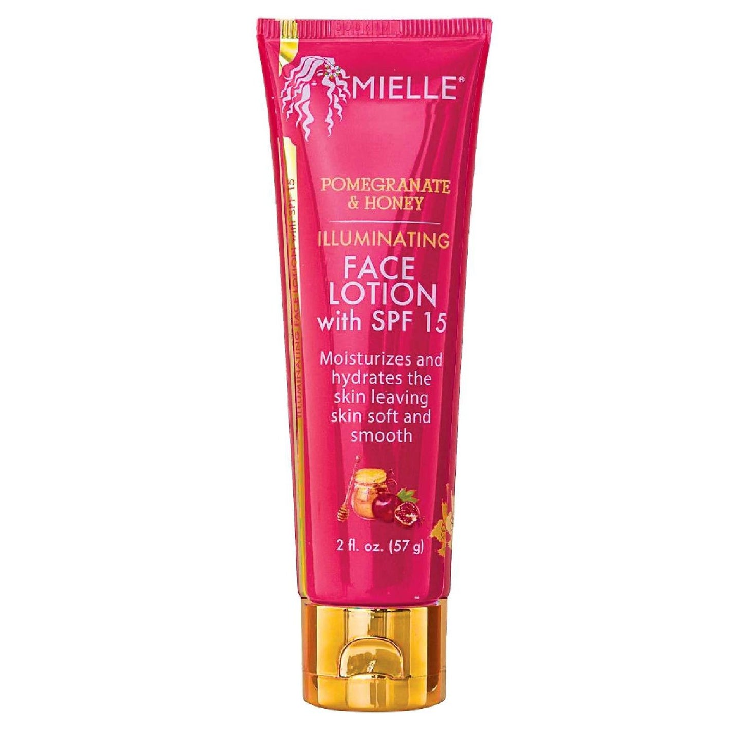 Mielle Loción facial iluminadora de miel de granada con SPF 15 2.0 oz