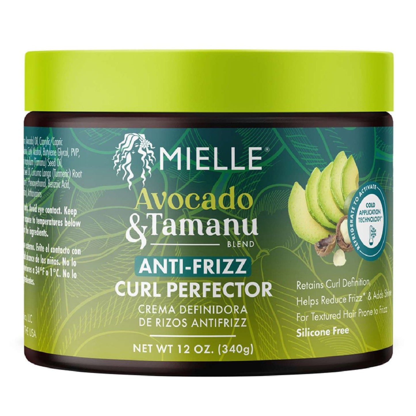 Mielle Aguacate Tamanu Anti-Frizz Perfector de rizos 12.0 Oz