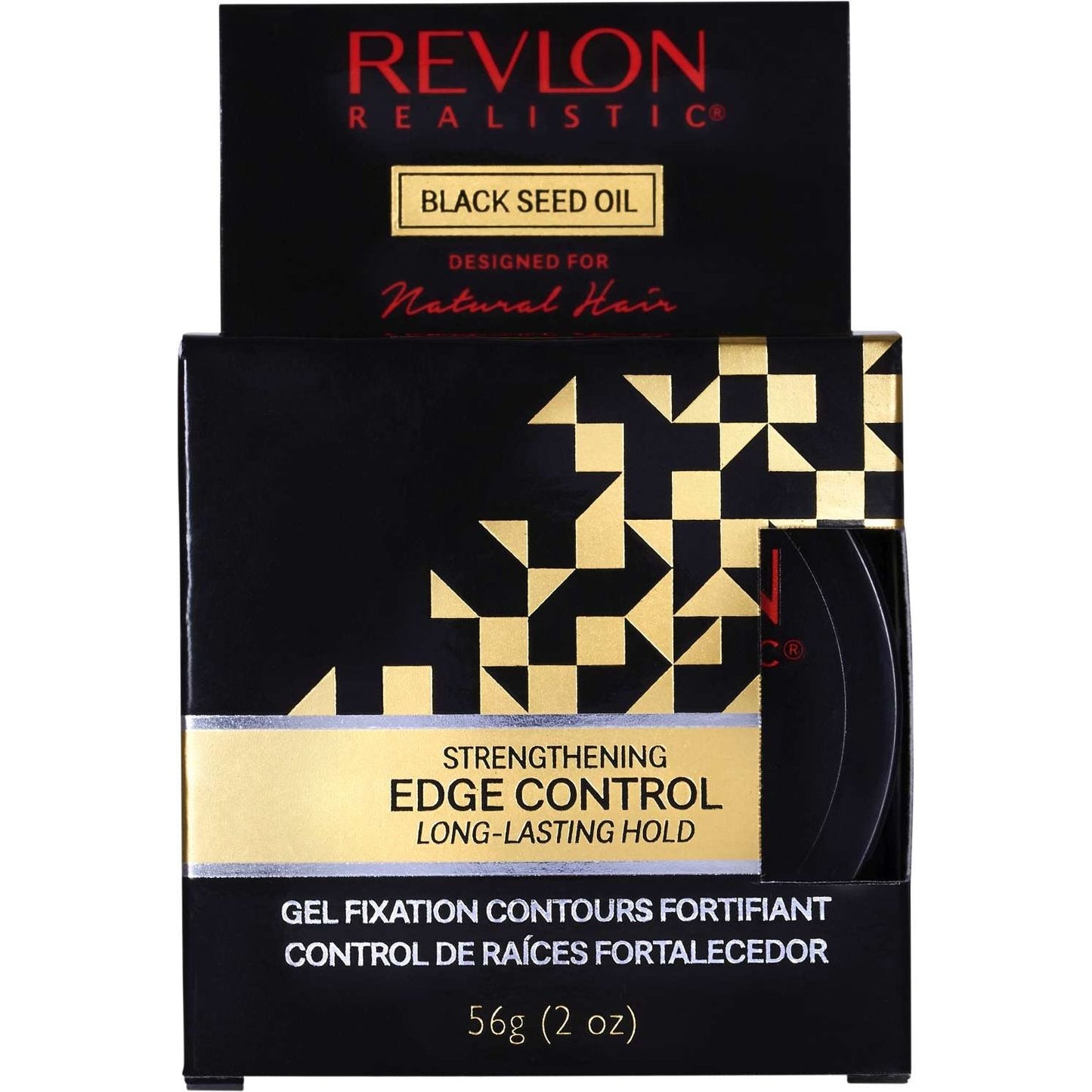 Revlon Realistic Black Seed Oil Fortalecedor Control de bordes Fijación duradera 2 Oz