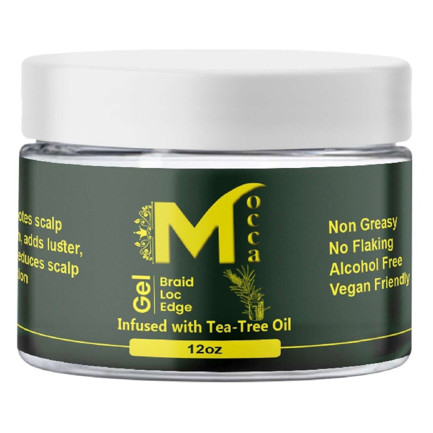 Mocca Healthy Braiding Loc And Twist Gel Árbol de Té 12 Oz