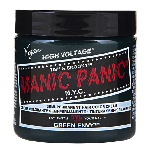 Color de cabello en crema semipermanente Manic Panic - Green Envy 4 Oz