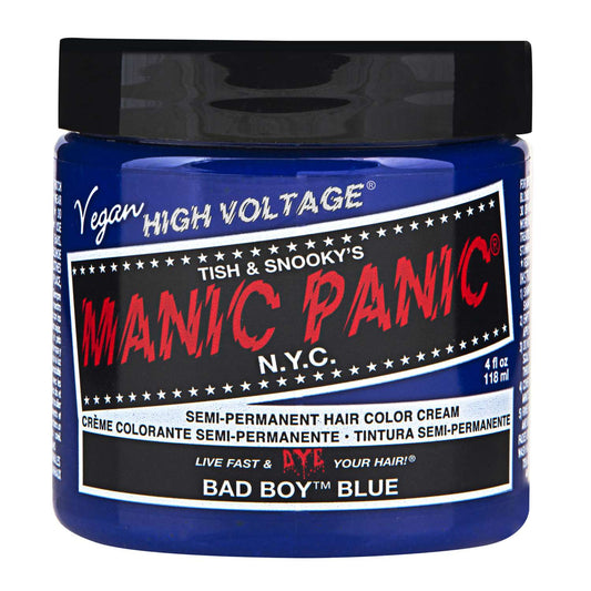 Color de cabello en crema semipermanente Manic Panic - Bad Boy Blue 4 Oz