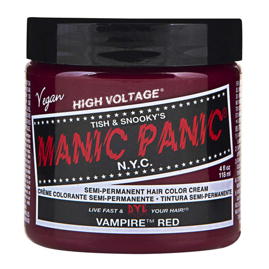 Color de cabello en crema semipermanente Manic Panic - Rojo vampiro 4 Oz