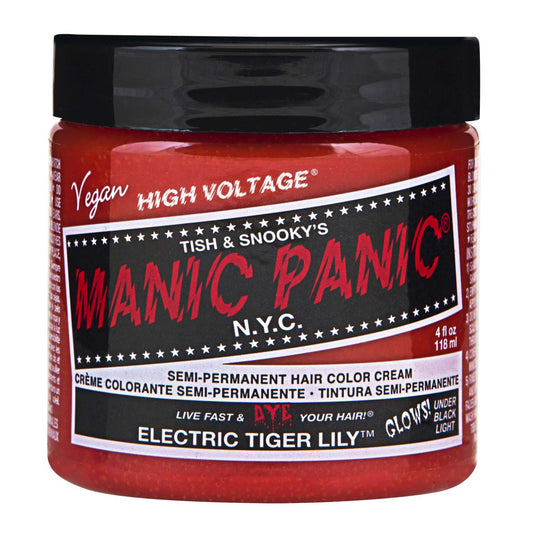 Color de cabello en crema semipermanente Manic Panic - Lirio tigre eléctrico 4 oz