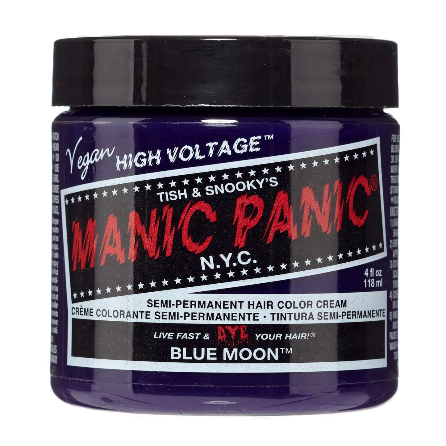 Color de cabello en crema semipermanente Manic Panic - Blue Moon 4 Oz