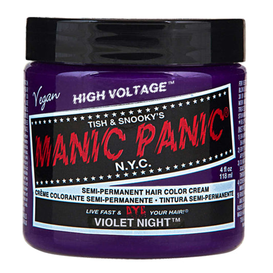 Color de cabello en crema semipermanente Manic Panic - Violet Night 4 Oz