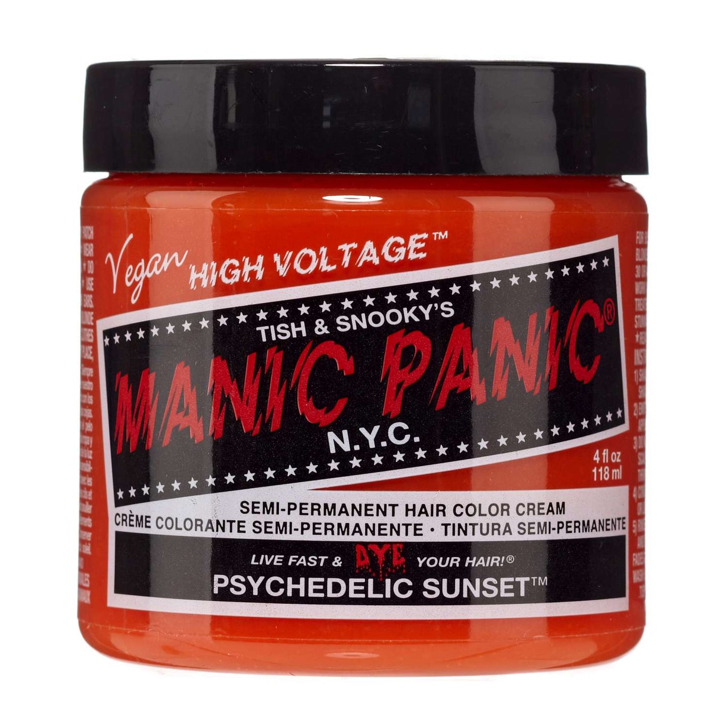 Color de cabello en crema semipermanente Manic Panic - Sol psicodélico 4 Oz