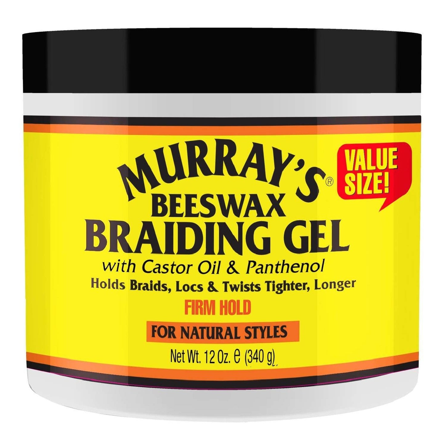 Murrays Murrays Gel para trenzado de cera de abejas, 12 onzas