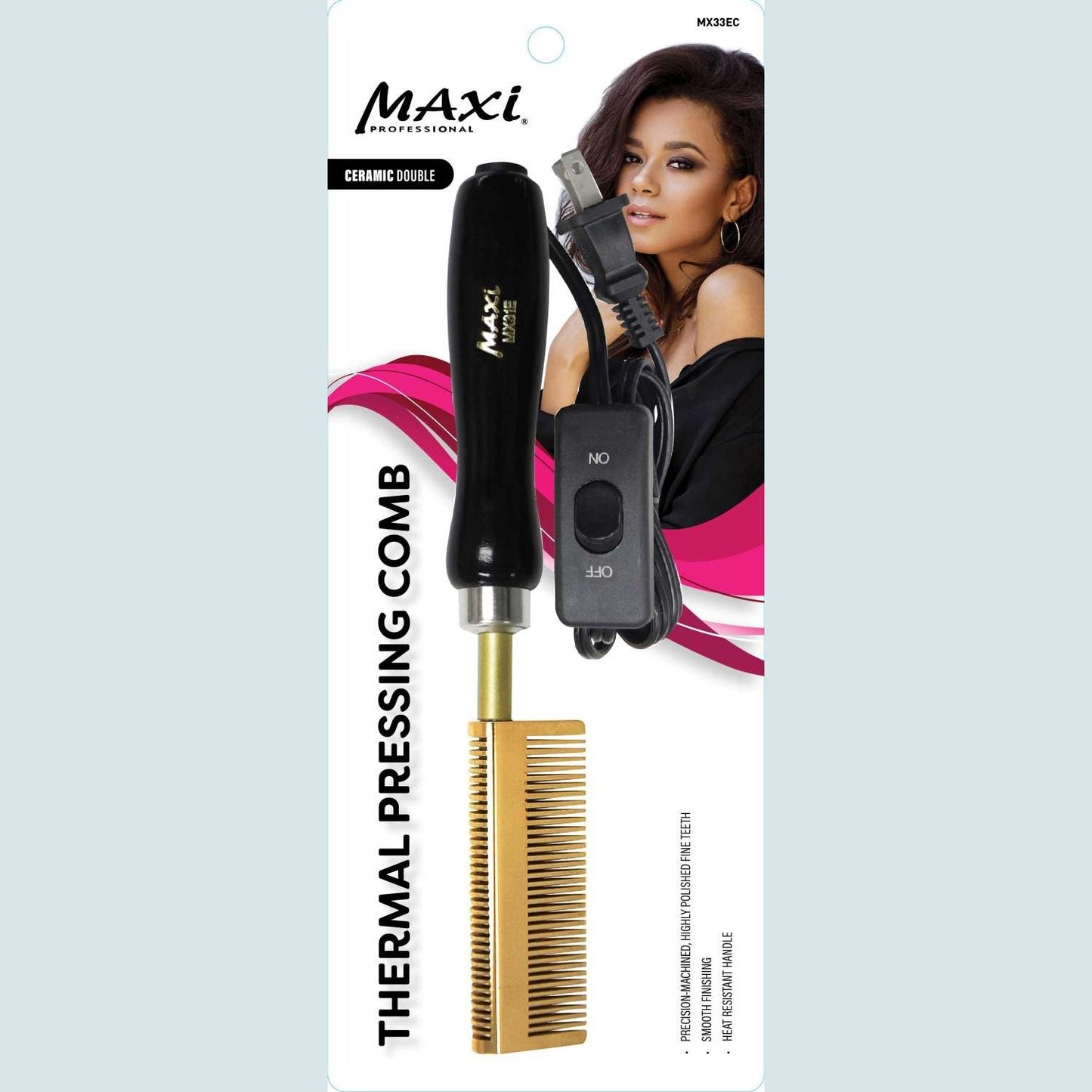 Maxi Hair Tool Presionando Peine Electrónico Cerámica