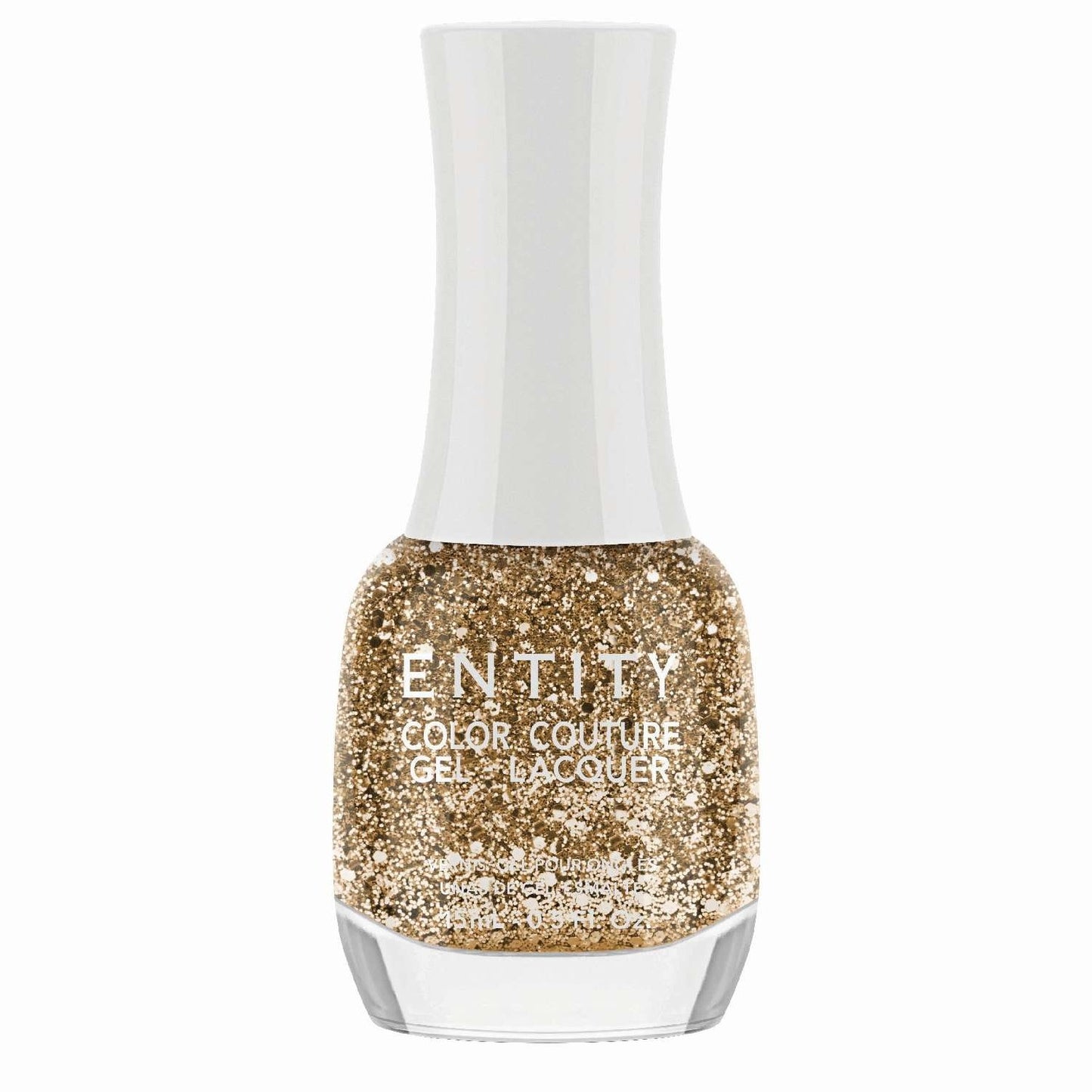 Entity Color Couture Gel Laca Belleza Icono 869 Gotas De Oro 0.5 Fl Oz