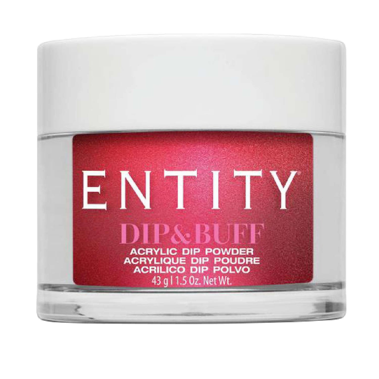 Entity Dip  Buff Acrylic Dip Powder Red Rum Rouge 1.5 Oz