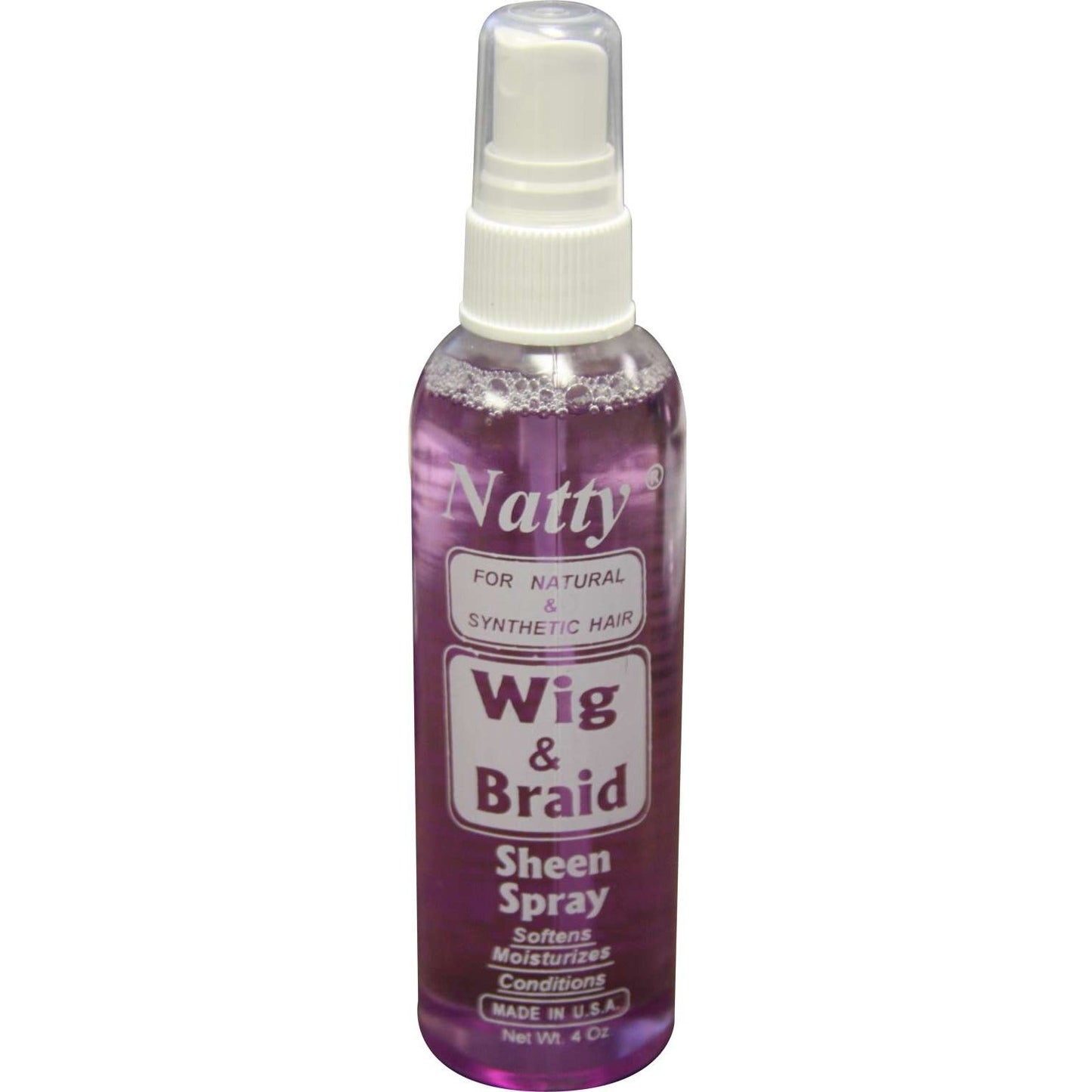 Natty peluca trenza brillo spray 4 oz