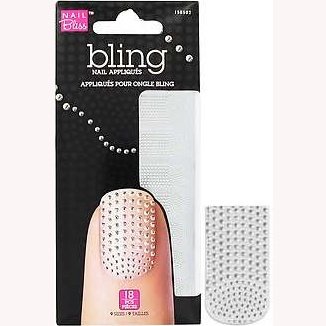 Bling Nail 10  Silver Gemd French