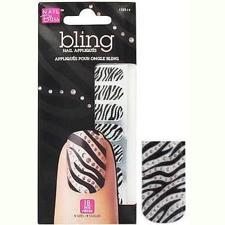 Bling Nail 16  Zebra