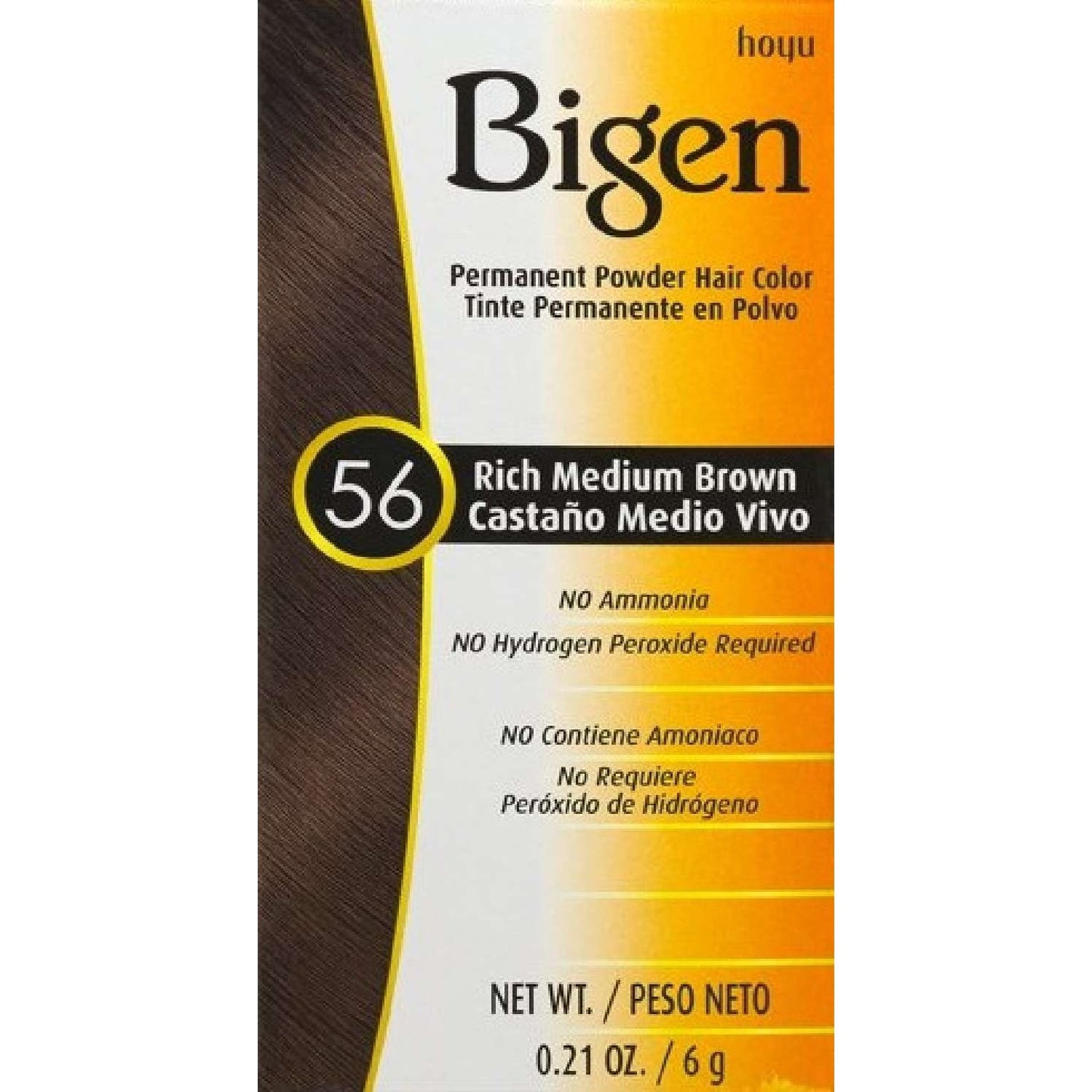 Bigen Permanent Powder Hair Color 56 Rich Medium Brown Kit