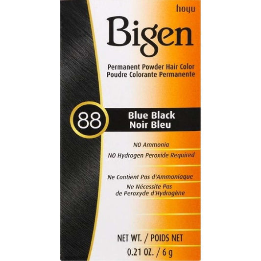 Bigen Permanent Powder Hair Color 88 Blue Black Kit