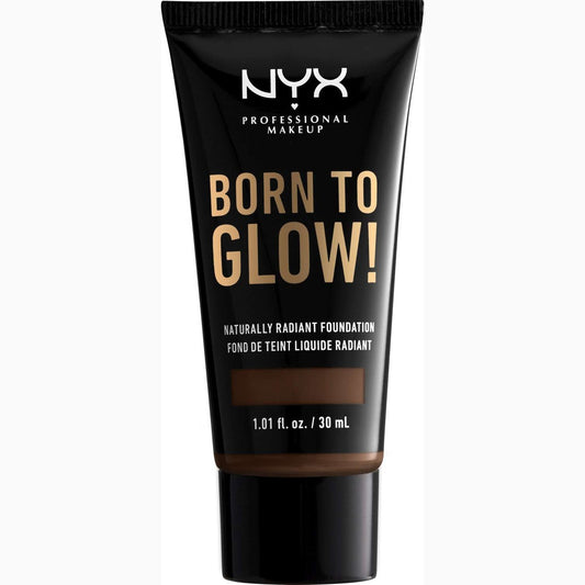 NYX  Born To Glow Natural Radiant Foundation Warm Walnut 1.01 Fl Oz