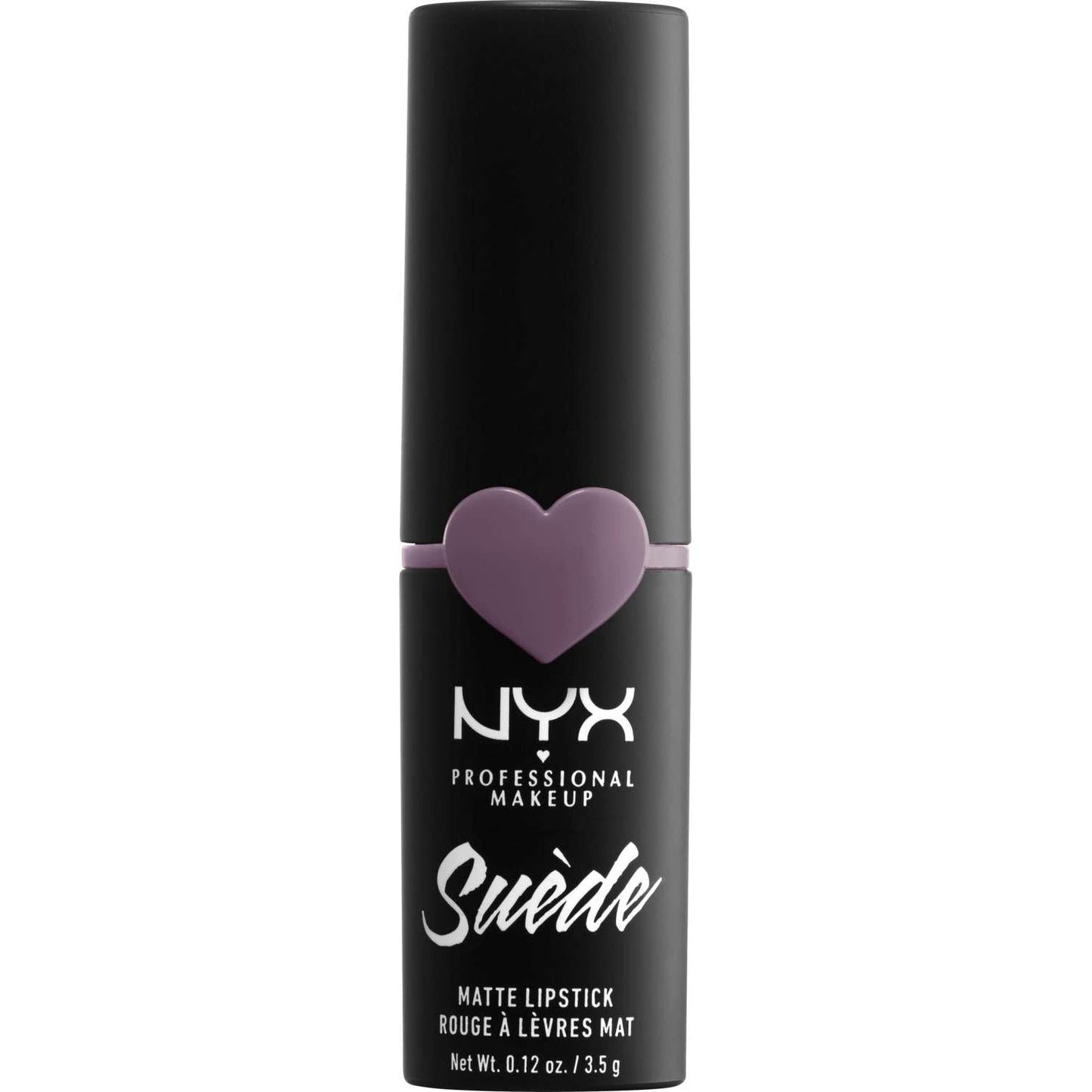 Lápiz labial mate NYX Suede 15, humo violeta, 0,12 onzas