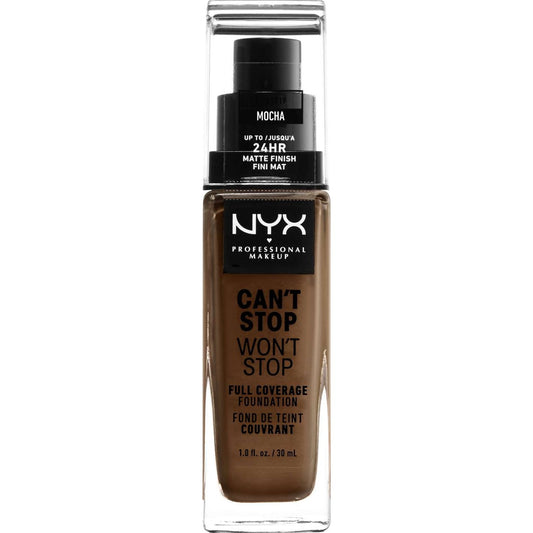 NYX Cant Stop Wont Stop Base de cobertura completa 19 - Mocha 1.0 FL Oz