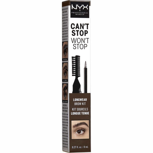 NYX Cant Stop Wont Stop Kit para cejas de larga duración Espresso - 07