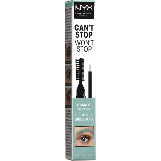 NYX Cant Stop Wont Stop Kit para cejas de larga duración Menta - 11