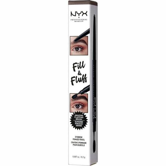 Lápiz pomada para cejas NYX Fill Fluff 04 - Chocolate 0.007 Oz