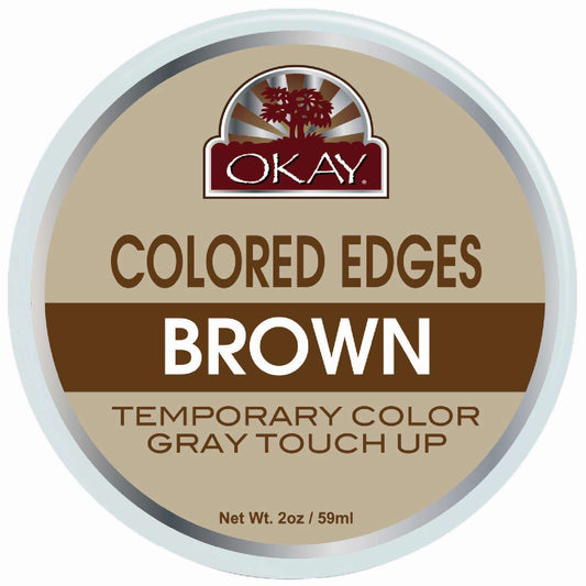 Okay Okay Bordes de colores Marrón 0.5 Oz