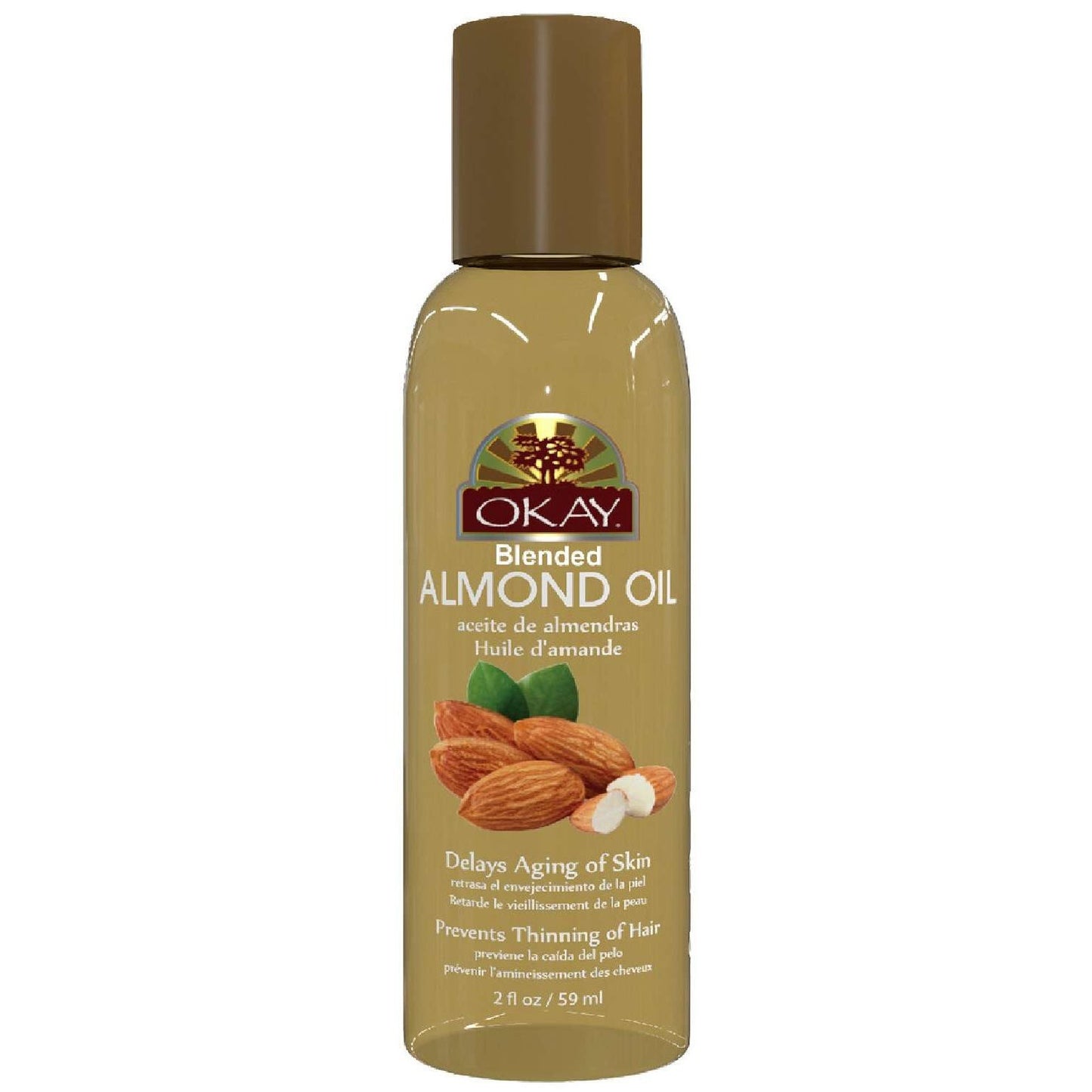 Okay Skin Aceite para el cabello Almendra 2 Oz