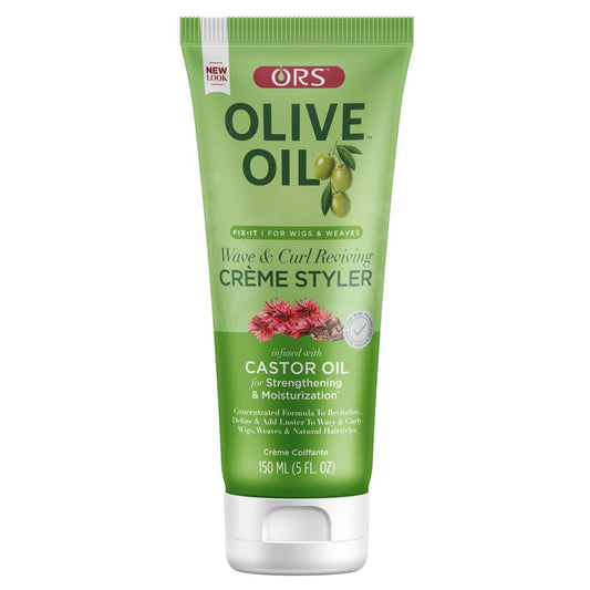 Ors aceite de oliva Fix-It para pelucas tejidos ondulados rizos revitalizantes crema Styler 5 oz