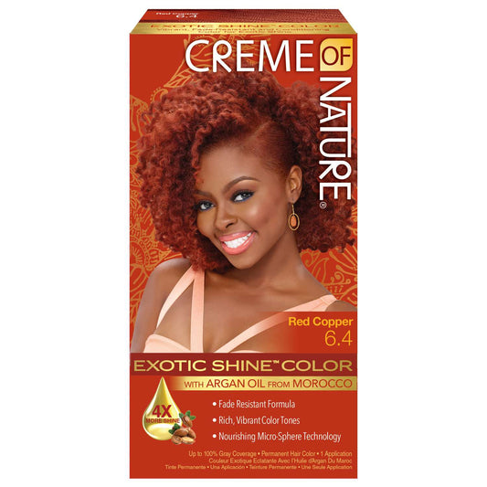 Creme Of Nature Exotic Gel Color De Cabello 06.4 Kit Cobre Rojo