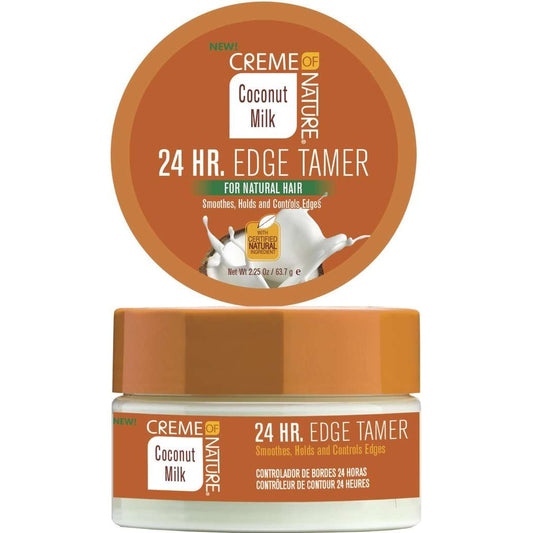 Creme Of Nature Con Ingredientes Naturales Certificados Leche De Coco 24Hr. Domador de bordes 2.25 Oz