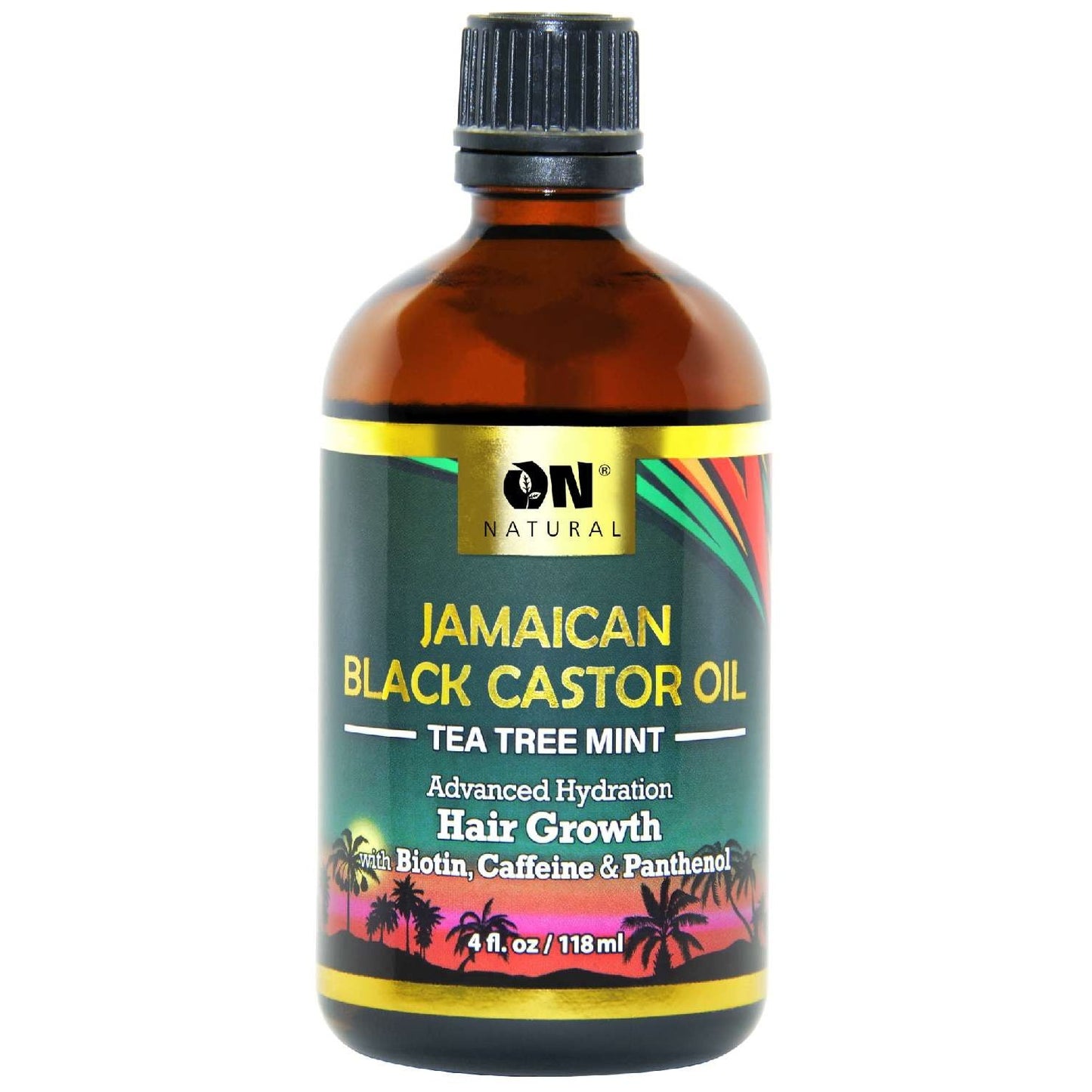 On Natural Jamaican Black Castor Oil Tea Tree Menta 4 Oz