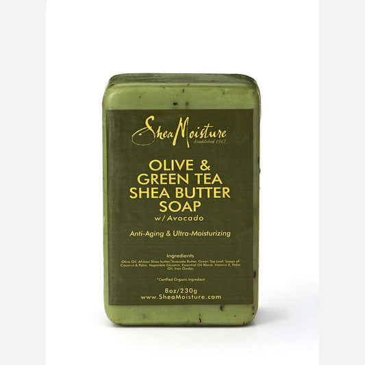 Jabón de té verde oliva Shea Moisture 8 oz