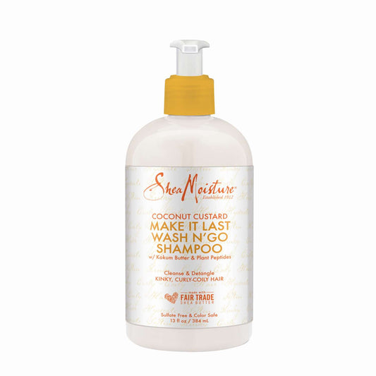Shea Moisture Coconut Custard Make It Last Wash Ngo Shampoo 13.0 Fl Oz
