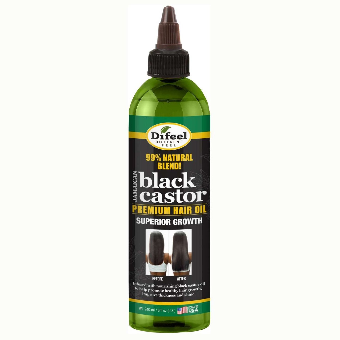 Difeel Sunflower Difeel 99% Natural Premium Hair Oil Jamaican Black Castor 8 Oz