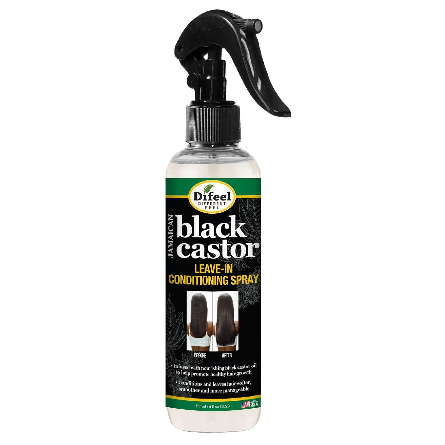 Girasol Difeel Spray sin enjuague Ricino negro jamaicano 6 oz