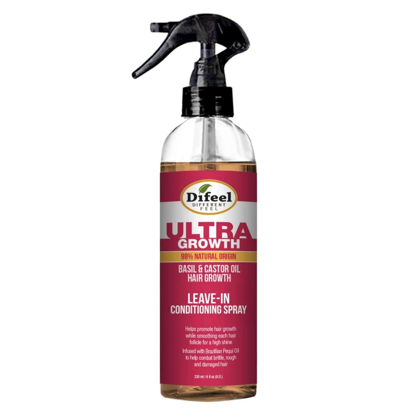 Girasol Difeel Ultra Crecimiento dejar en spray acondicionador con aceite de ricino albahaca 6 oz