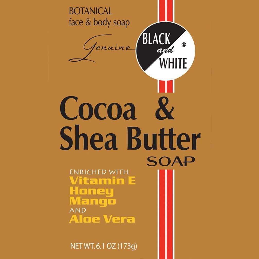 Black  White Black And White Soap Cocoa Shea Butter 6.1 Oz