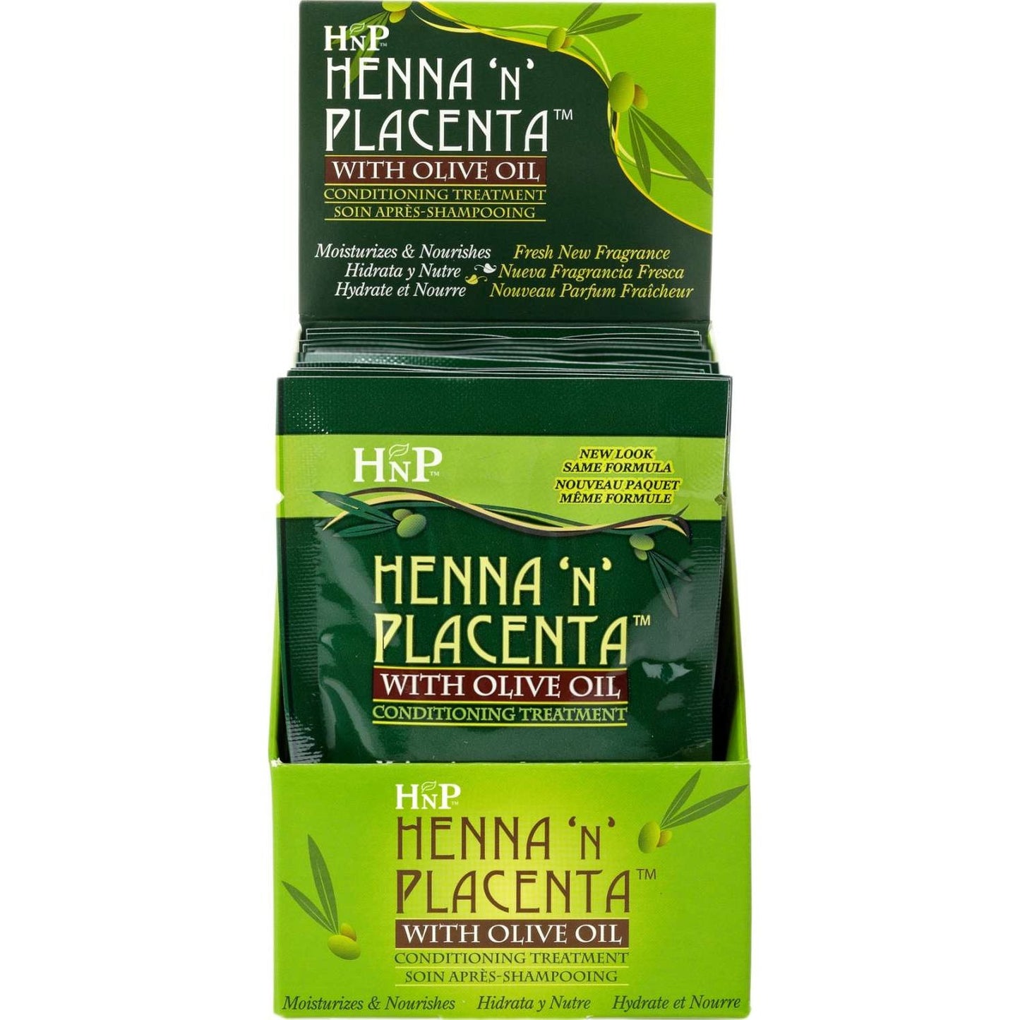 Pack Henna-N-Placenta Aceite De Oliva Display 12 Piezas