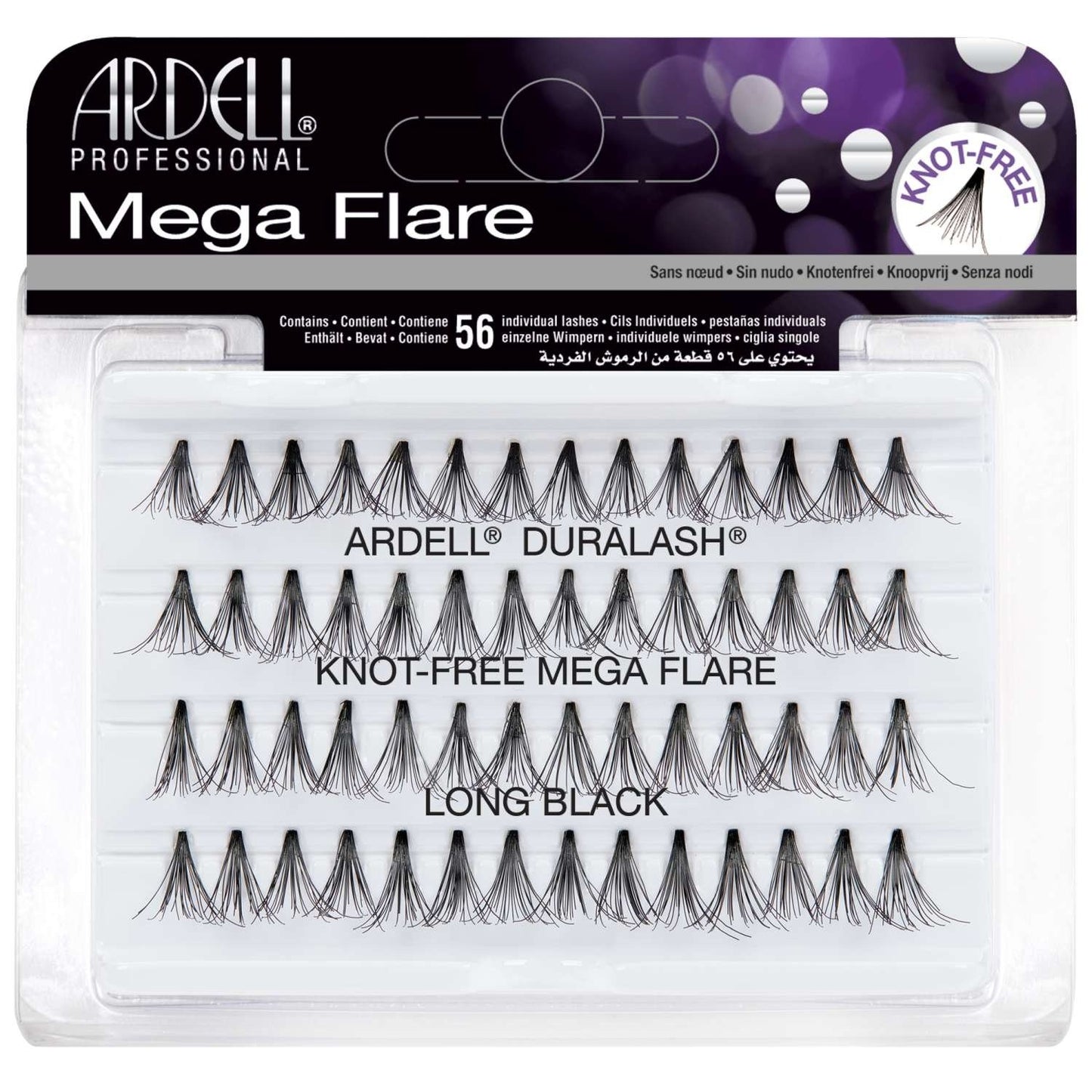 Ardell Mega Flare Individuals Sin Nudos Largo Negro