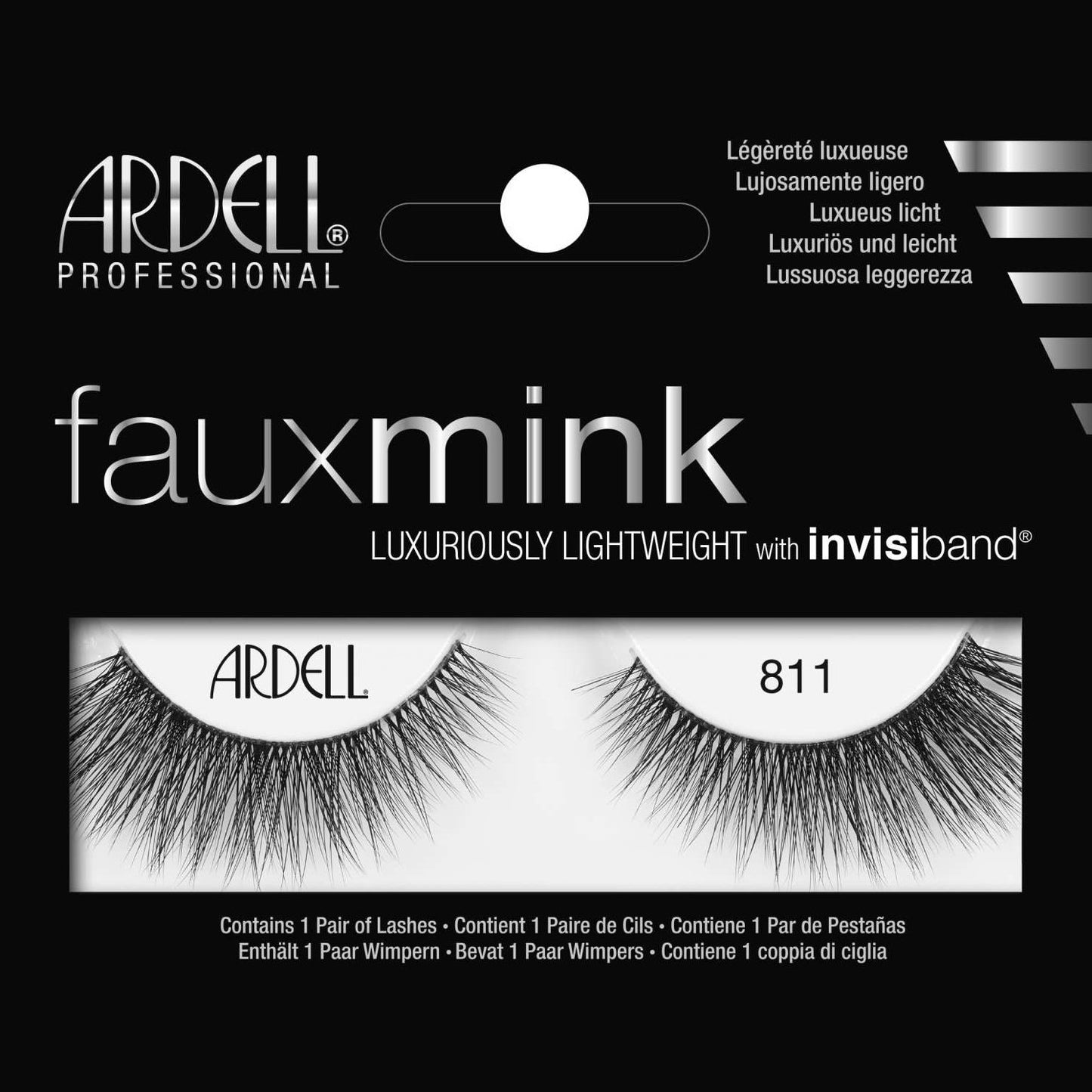 Ardell Faux Mink lujosamente liviano con Invisiband 811