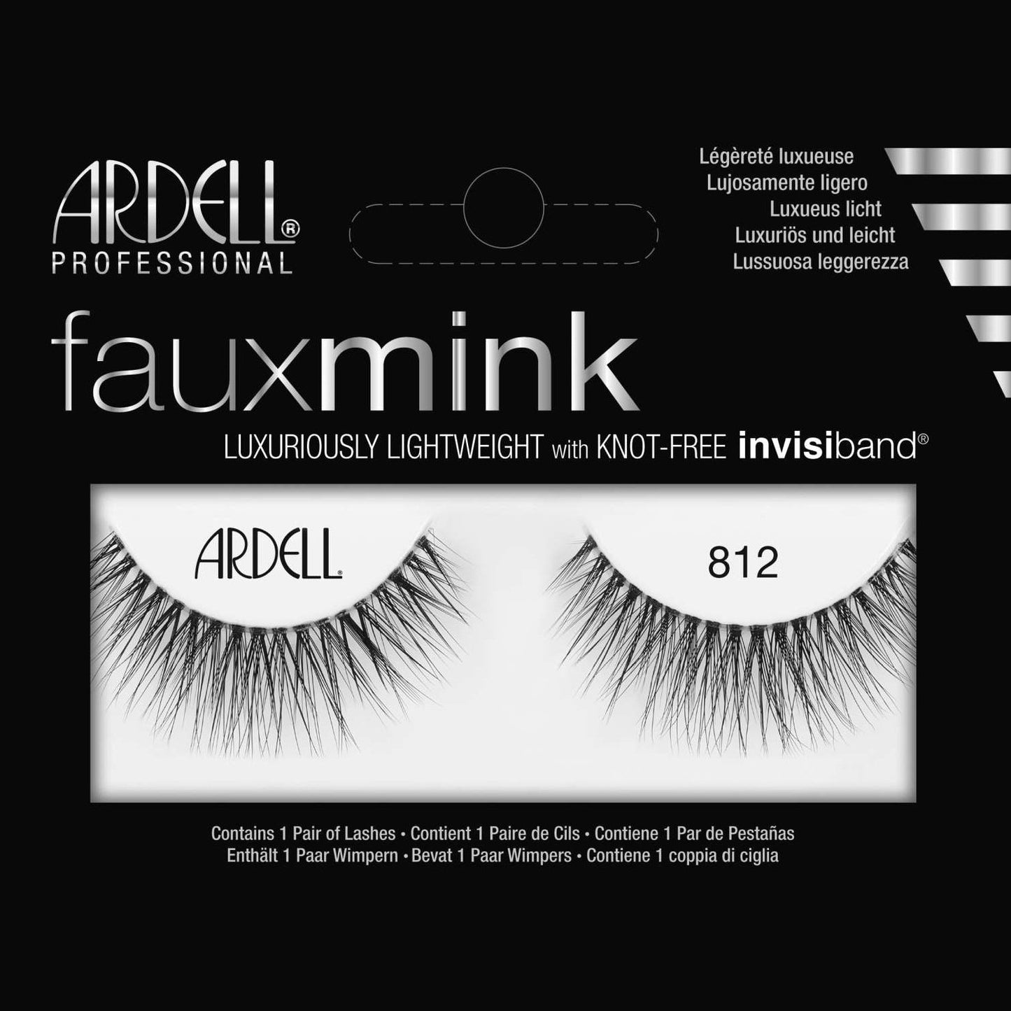 Ardell Faux Mink lujosamente liviano con Invisiband 812