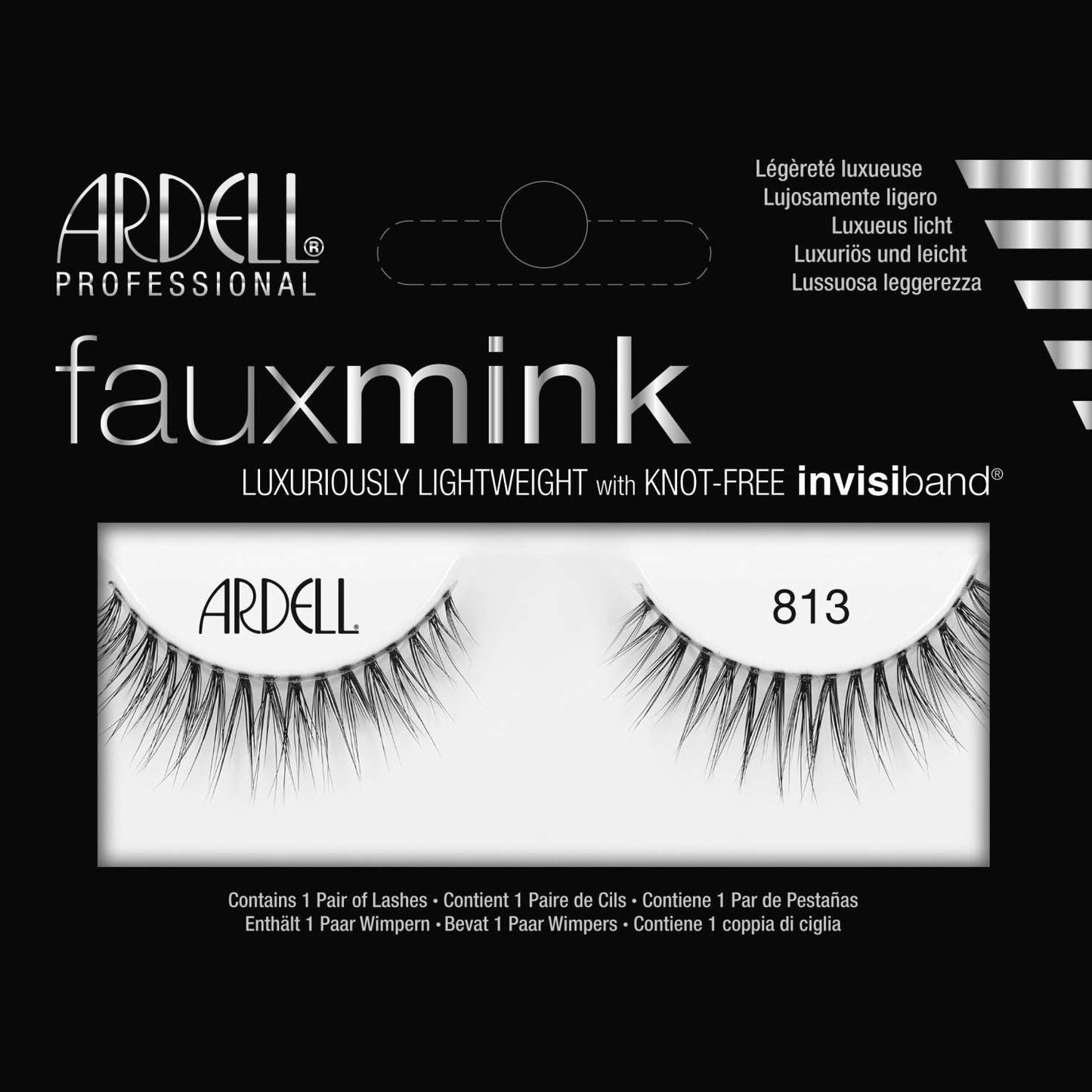 Ardell Faux Mink Luxuriously Lightweight With Invisiband 813