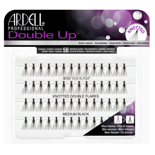 Ardell Double Up Knotted Double Flare Individuals - Medium Black