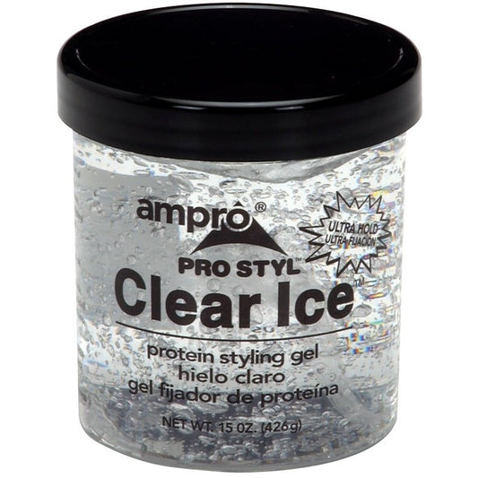 Ampro Clear Ice Protein Gel para peinar, 15 oz.