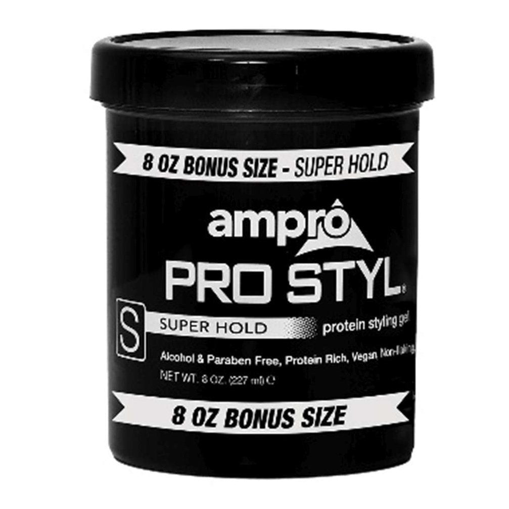 Ampro Styling Gel Protein Black-Super Fijación Bonus