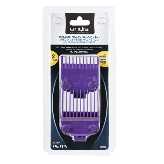 Andis Double Magnetic Combs Dual Pack Size 0.5  1.5 Fits Master