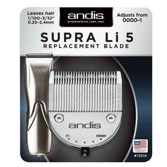 Andis Adjustable Clipper Blade Set For Supra Li 5 Size 0000 To 1 0.25-2.4Mm